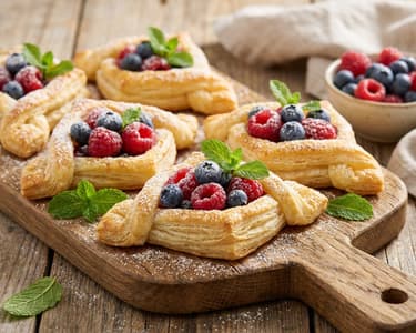 Raspberry-Blueberry Boats | Quick Fruity Dessert