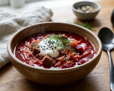 Beef Borscht with Black Cumin