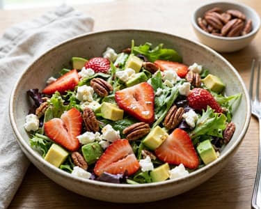 Salty Strawberry Salad with Feta and Avocado | Fresh Summer Recipe