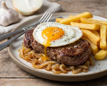 Lomo a lo Pobre – South American steak with fried eggs