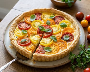 Tomato tart with ricotta filling