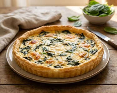 Spinach and Gouda Savory Pie | Quick and Creamy Dinner