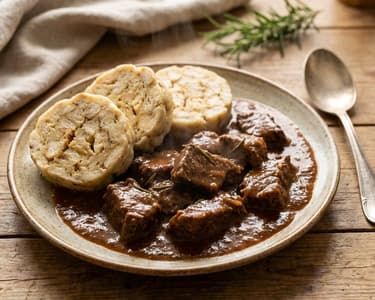 Rosemary Beef with Homemade Dumplings