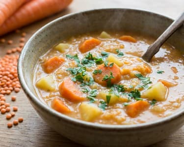 Red Lentil Soup with Carrots | Quick and Healthy Lunch