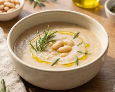 Creamy White Bean Cream Soup with Rosemary