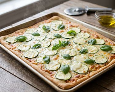 Zucchini Sheet Pan Pizza