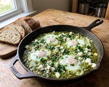 Green Shakshuka | Healthy and Nutritious Breakfast