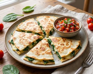 Baked Quesadilla with Tomato Salsa