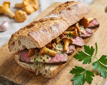 Rib Eye szendvics rókagombával
