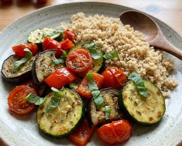 Serpenyős ratatouille kuszkusszal