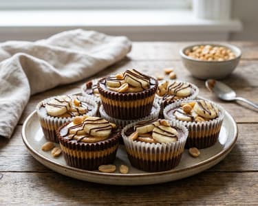 Peanut Butter Banana Chocolate Cups | Healthy Dessert