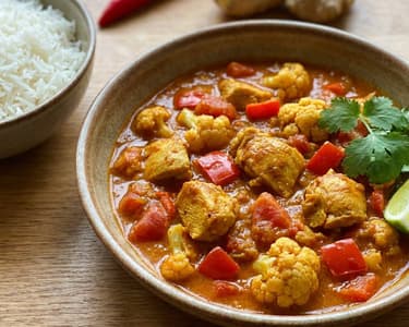 Madras csirke curry rizzsel