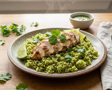 Mexikói zöld rizs csirkemellel (Arroz verde)