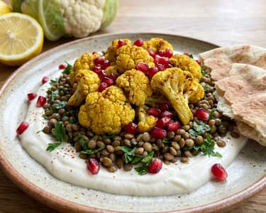 Lentil Salad with Roasted Cauliflower
