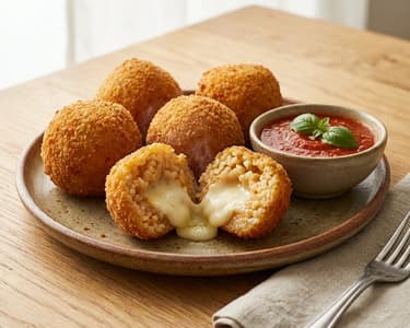 Sajttal töltött arancini | Ropogós olasz rizsgolyók
