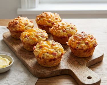 Sajtos muffin sonkával | Gyors sós uzsonna