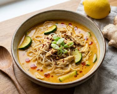 Thai csirke curry rizstésztával