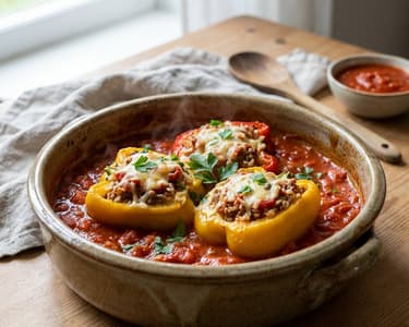 Töltött paprika paradicsommártásban | Házias ízek