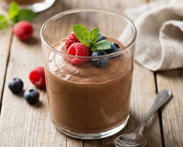 Chocolate Mousse with Fresh Fruits