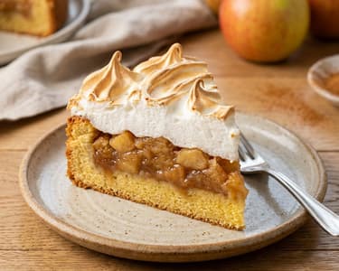 Almás pite habbal