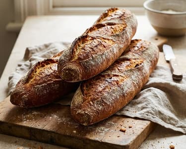 Rustic French Baguette | Crispy Homemade Pastry