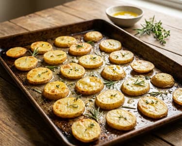 Baked Potatoes with Garlic Butter | Creamy and Crispy