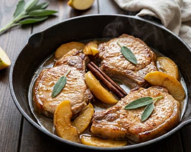 Pork Loin with Apple Juice and Sage