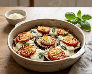 Sült padlizsán mozzarellával és paradicsommal | Olasz klasszikus
