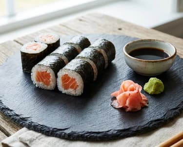 Salmon maki sushi (Sakemaki) | Fresh homemade sushi recipe