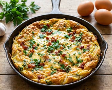 Herb frittata with bacon