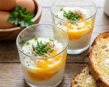 Eggs in a Glass | Elegant and Creamy Breakfast