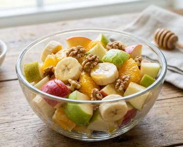 Fresh Fruit Salad with Honey and Walnuts
