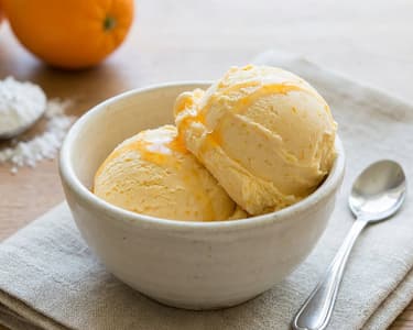 Orange Sour Cream Ice Cream | Creamy Homemade Dessert