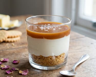 Goat Cheese Cheesecake with Salted Caramel