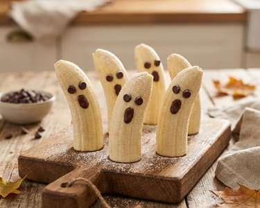 Banán szellemek | Gyors halloweeni uzsonna