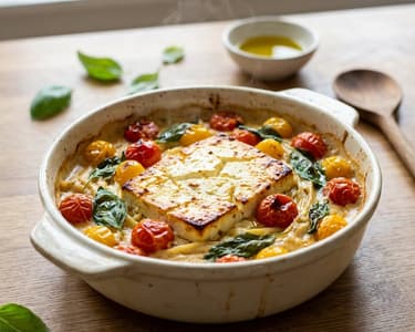 Baked Feta Pasta with Cherry Tomatoes