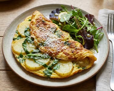 Potato Omelette with Wild Garlic