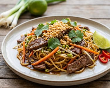 Fried Phở Noodles with Beef