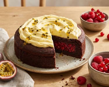 Csokoládétorta maracujával
