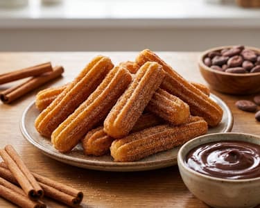 Churros csokoládéöntettel