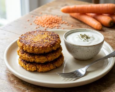 Red Lentil Patties | Healthy Meat-Free Lunch