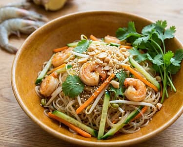 Vietnamese Glass Noodle Salad with Shrimp (Nộm miến tôm)