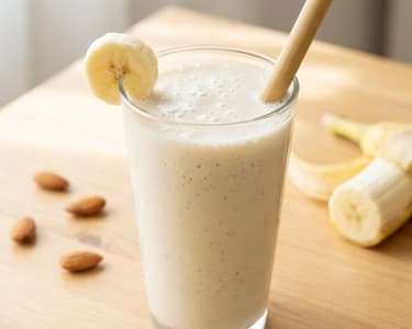 Krémes banános smoothie mandulatejjel