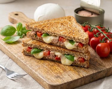 Quick Tuna Melt Sandwich with Mozzarella