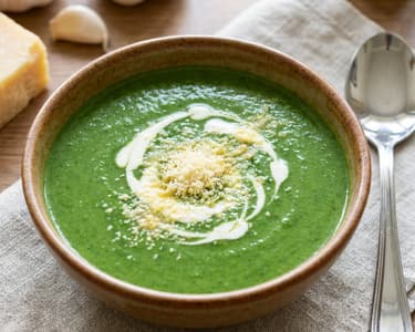 Creamy Spinach Soup with Parmesan