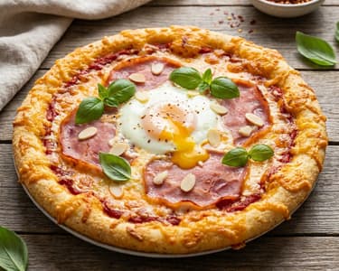 Cheesy pizza with almond flour | Gluten-free and Low Carb