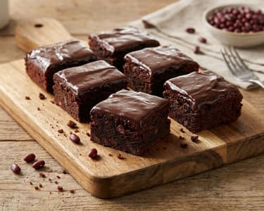 Szaftos babos brownie étcsokoládé mázzal