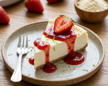 Joghurtos cheesecake eperszósszal | Könnyű és egészséges desszert