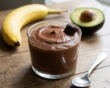 Banános csokoládé mousse avokádóval