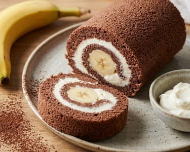 Chocolate-Banana Roll | Healthy and Creamy Dessert